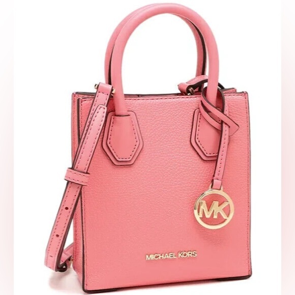 Michael Kors Handbags - Michael Kors Mercer Crossbody Bag Purse in Tea Rose Pink Leather